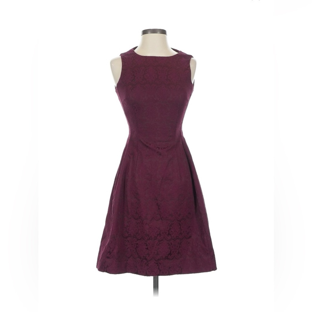 Eva Mendes Sleeveless Plum A-Line Dress Size 12